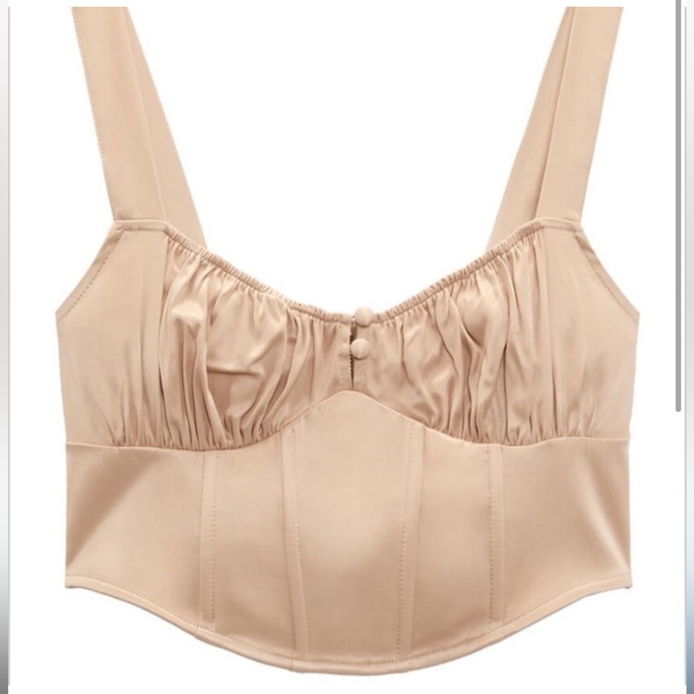 Zara Corset Top Champagne S